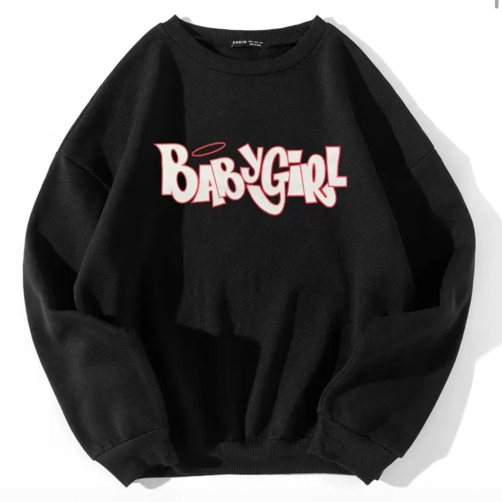 Black "Baby Girl" Graphic Sweatshirt - Unbranded